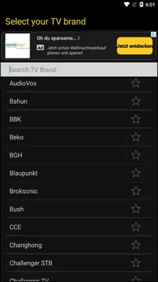 Universal TV Remote Control android App screenshot 1